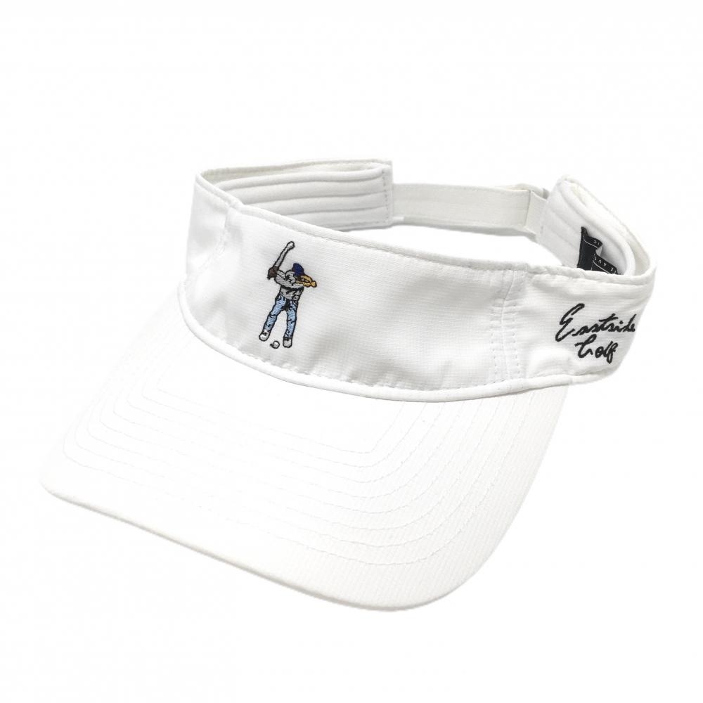【未使用品】イーストサイドゴルフ サンバイザー 白 ロゴ刺しゅう   ゴルフウェア Eastside Golf