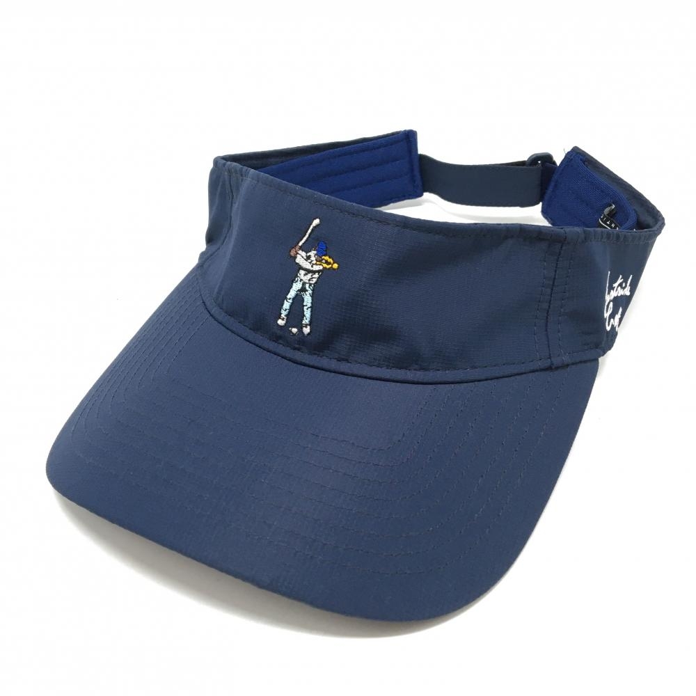 【超美品】イーストサイドゴルフ サンバイザー ネイビー ロゴ刺しゅう   ゴルフウェア Eastside Golf