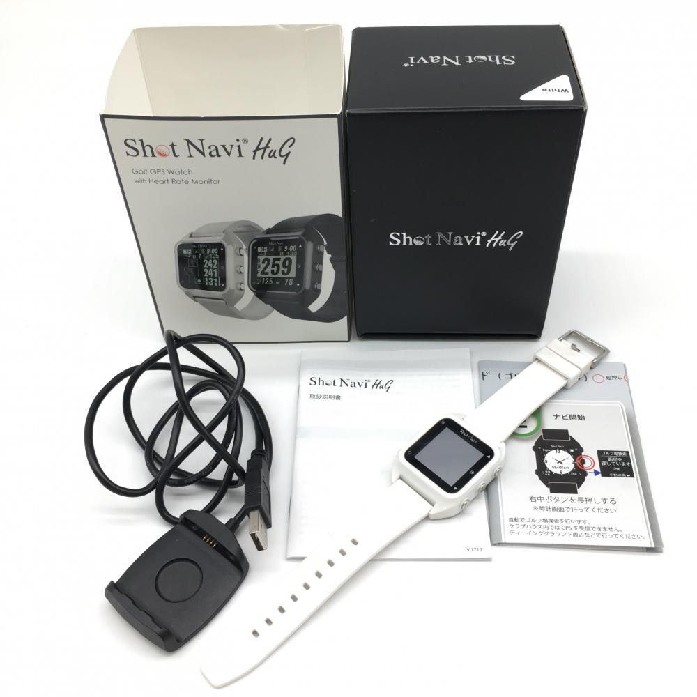 【美品】Shot Navi Hag ショットナビ ハグ 腕時計 GPSナビ 白 通電確認済み ゴルフ