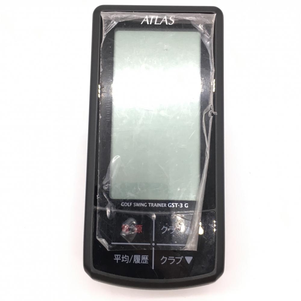 【美品】アトラス ゴルフスイングトレーナー GST-3G 黒 通電確認済 電池式ゴルフ ATLAS