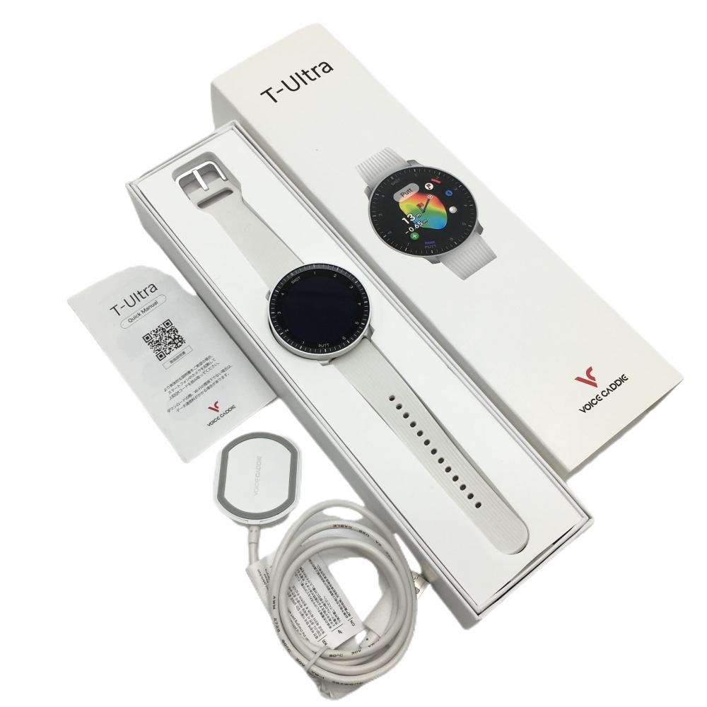 【美品】ボイスキャディ ゴルフウォッチ 白 GPS T-Ultra GOLF WATCHゴルフ VOICE CADDIE