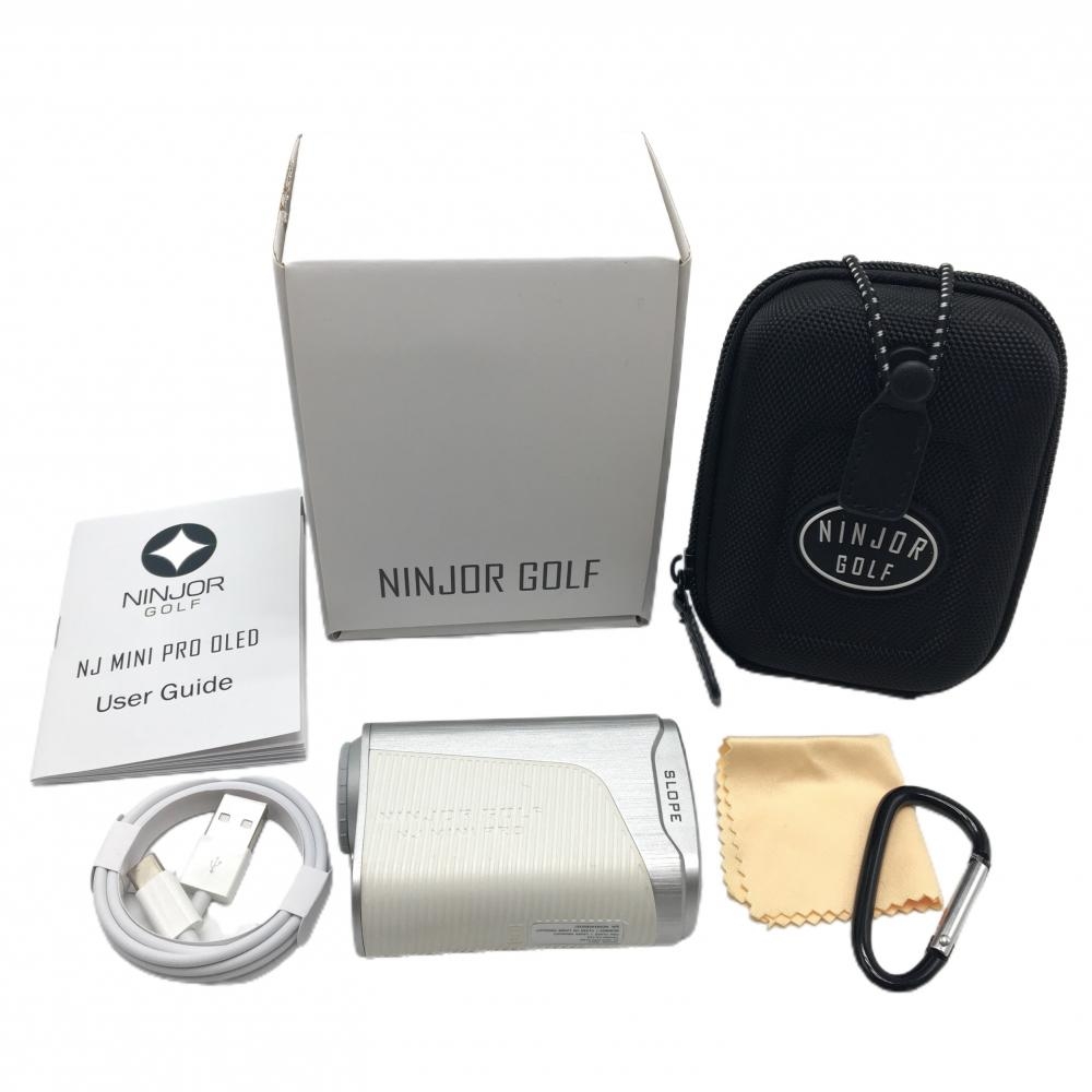 【美品】ニンジャーゴルフ レーザー距離計 白 NJ MINI PRO OLED 通電確認済 収納ケースゴルフ NINJOR GOLF