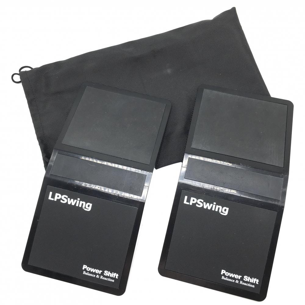 【美品】エルピースイング スイング練習器具 黒 収納袋付  ゴルフ LPSwing