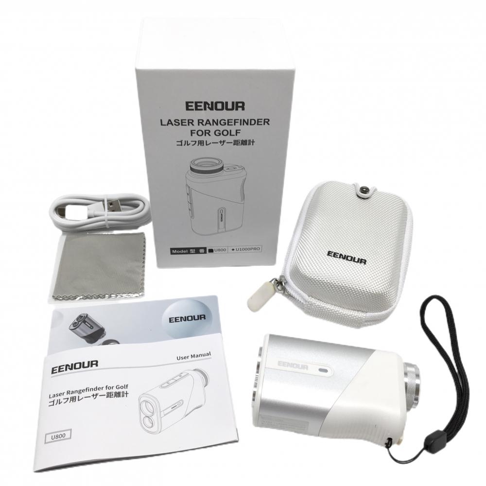 【美品】イーノウ ゴルフ用レーザー距離計 白×シルバー U800 収納ケース付  ゴルフ EENOUR