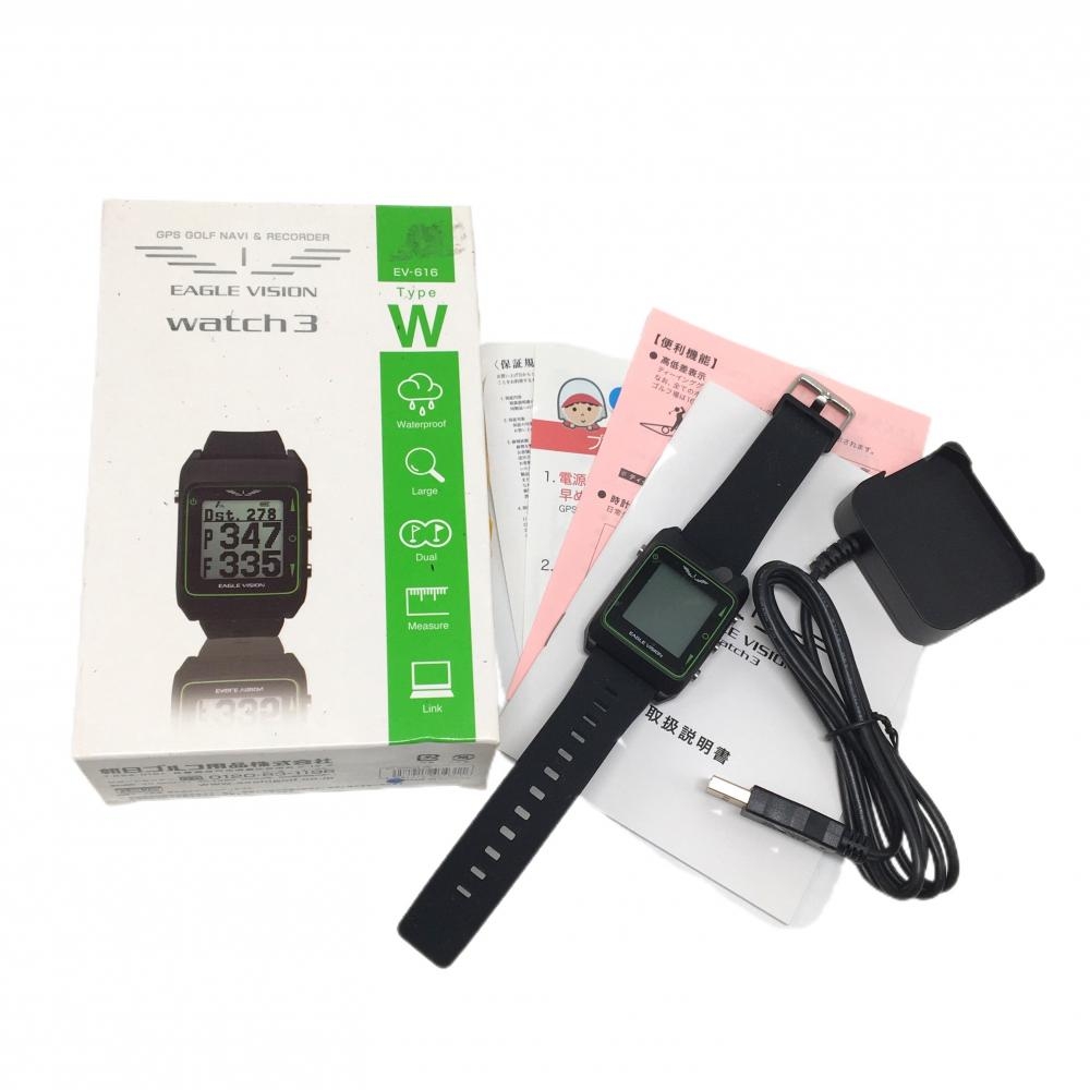 【未使用品】イーグルビジョン GPSゴルフウォッチ 黒 WATCH3 EV-616 通電確認済 ゴルフ EAGLE VISION