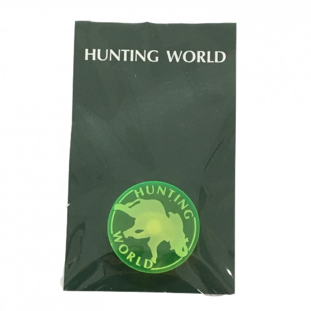 【新品】ハンティングワールド マーカー 蛍光グリーン ロゴ クリア ゴルフ HUNTING WORLD