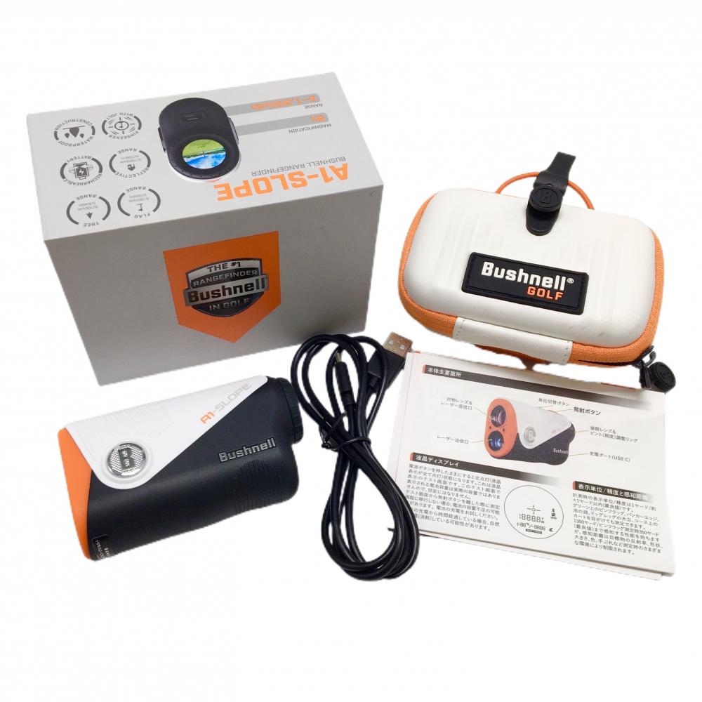 【美品】ブッシュネル 飛距離計 白×オレンジ A1-SLOPE ケース付 通電確認済 ゴルフ Bushnell