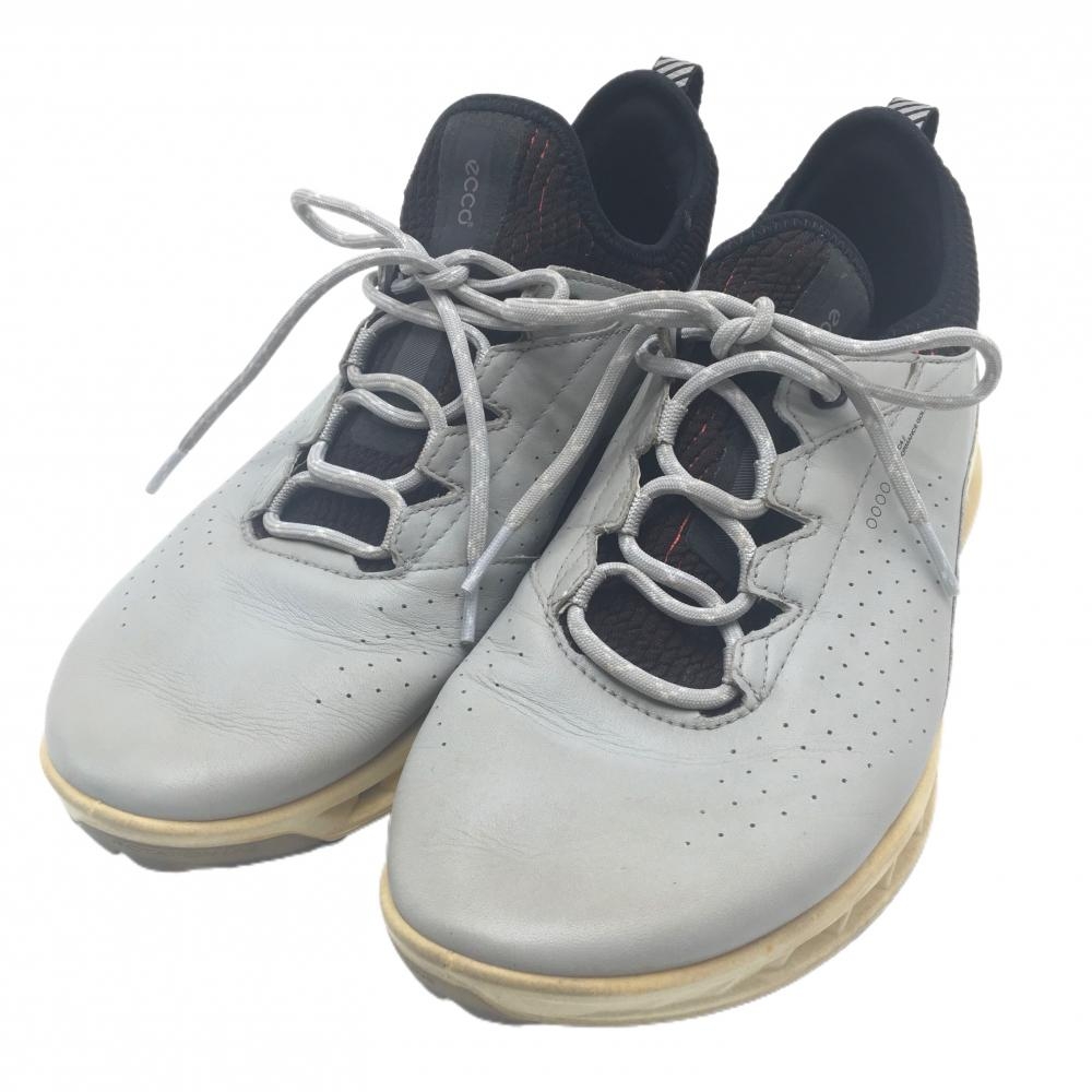 エコー ゴルフシューズ グレー×オレンジ 13040457719 BIOM C4 GORE-TEX スパイクレス メンズ EU41(25.5相当） ゴルフウェア ecco