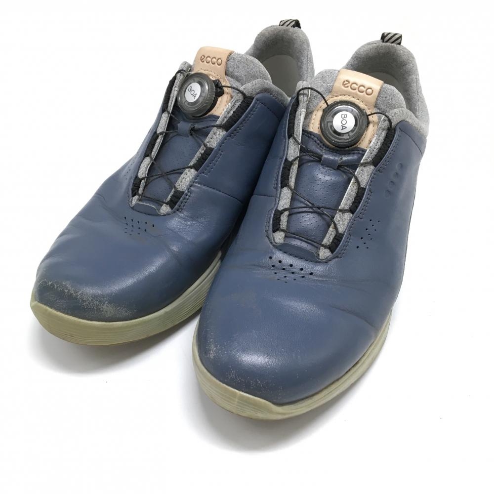エコー ゴルフシューズ ネイビー S-THREE BOA GORE-TEX スパイクレス ダイヤル式 メンズ EU45(28.0相当) ゴルフウェア ecco