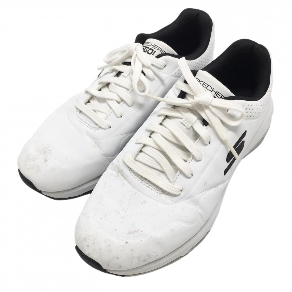 スケッチャーズ ゴルフシューズ スパイクレス 白×黒 214015 スケッチ エア ドス メンズ 26.0 ゴルフウェア SKECHERS