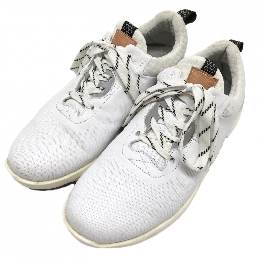 【美品】エコー ゴルフシューズ スパイクレス 白 BIOM HYBRID3 15581459020  メンズ EU41(25.5相当) ゴルフウェア ecco