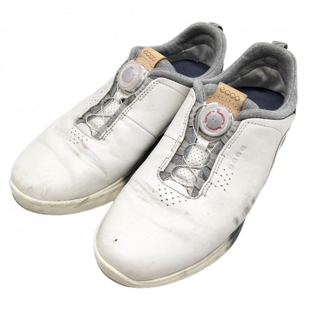 エコー ゴルフシューズ 白×グリーン S-THREE BOA 1029146061 GORE−TEX スパイクレス ダイヤル式 メンズ EU41(25.5相当) ゴルフウェア ecco