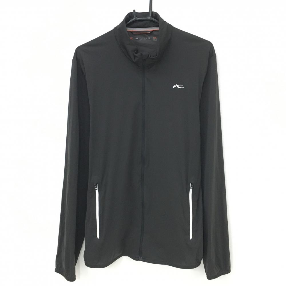 【超美品】チュース ジャケット 黒 薄手 ストレッチ メンズ 52/L ゴルフウェア KJUS