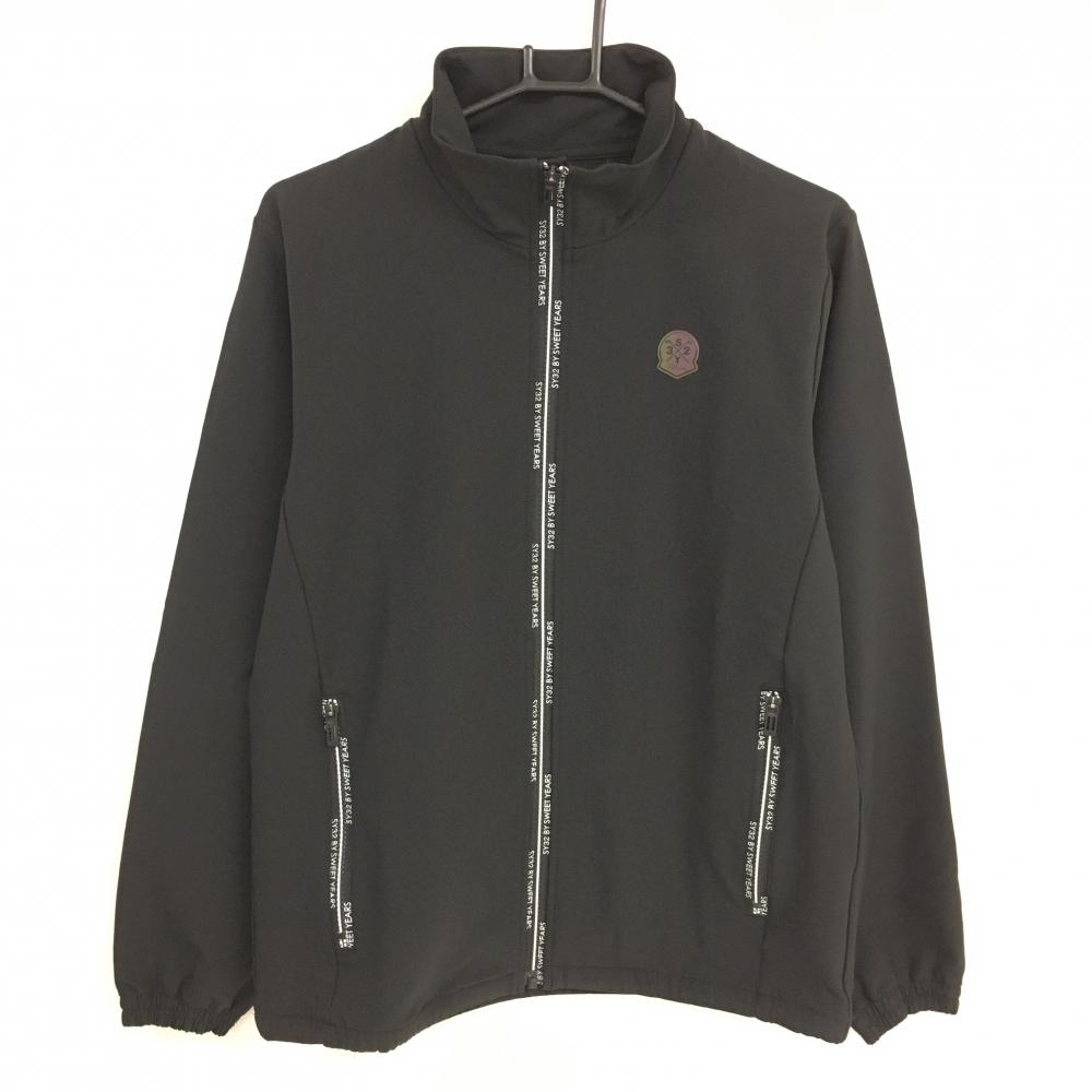 【新品】SY32 ジャケット 黒×白 ジップロゴ ストームフリース メンズ M ゴルフウェア 2023年モデル SY32 BY SWEET YEARS