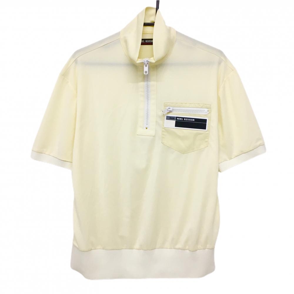 【美品】ノエルレシール 半袖ブルゾン アイボリー ハーフジップ 胸ポケット メンズ 1 ゴルフウェア NOEL REUSSIR