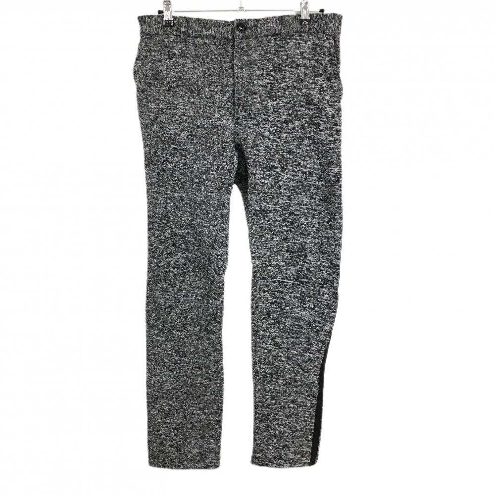 【美品】コモンゴルフ ニットパンツ 杢グレー系 裏起毛 後ろウエスト一部ゴム  メンズ XXL ゴルフウェア Comon Golf