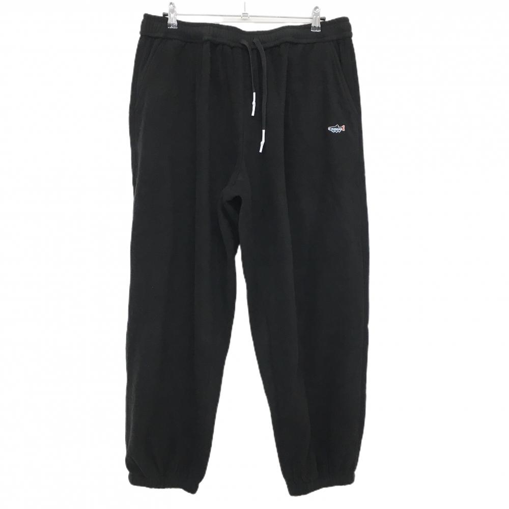 【新品】STFK フリースジョガーパンツ 黒 ウエストゴム＆調節紐 メンズ 4 ゴルフウェア STFK