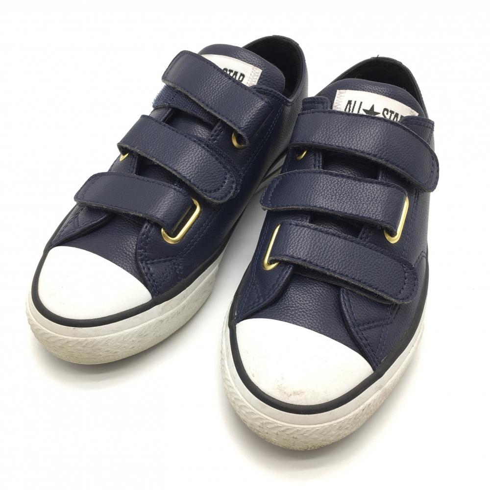 【美品】コンバース ゴルフシューズ ネイビー×白 オールスター 33600081 スパイクレス  レディース 23.5 ゴルフウェア CONVERSE