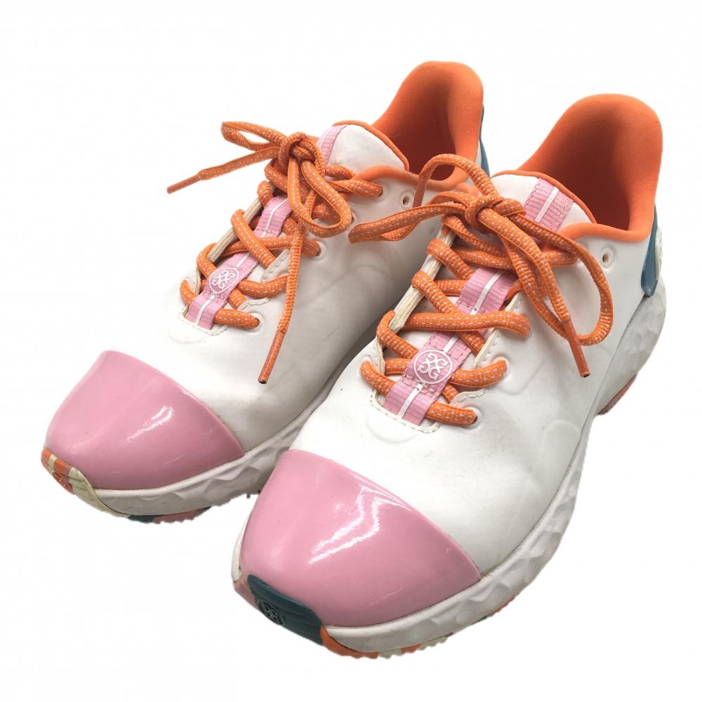 ジーフォア ゴルフシューズ 白×ピンク スパイクレス G4LMD22EF28 レディース 23.5 ゴルフウェア G/FORE