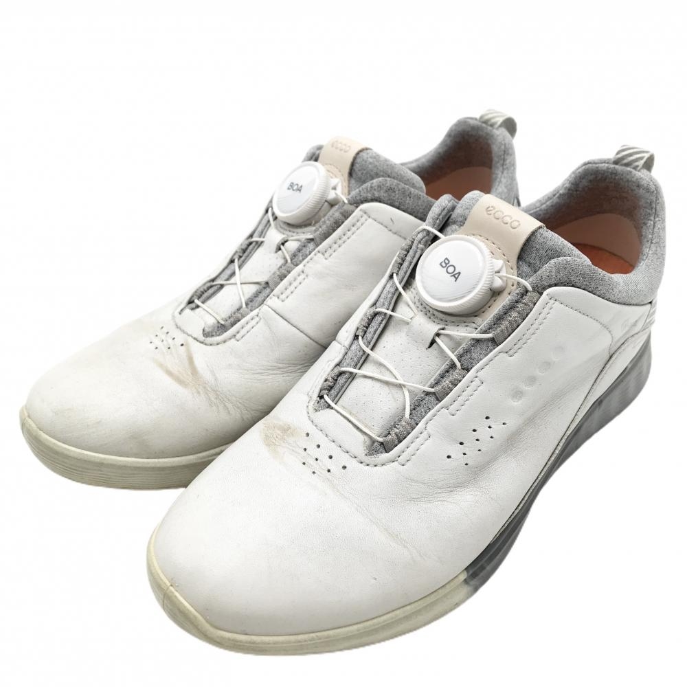 エコー ゴルフシューズ 白×グレー 10291359021 スパイクレス ダイヤル式 レディース EU38(24.0相当) ゴルフウェア ecco