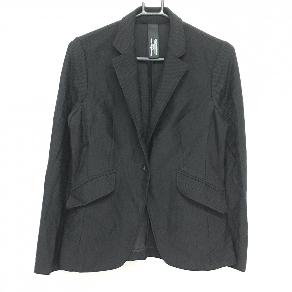 【超美品】ディセンバーメイ テーラードジャケット 黒 ストレッチ 凹凸生地 TOKYO レディース サイズ表記なし ゴルフウェア DECEMBERMAY