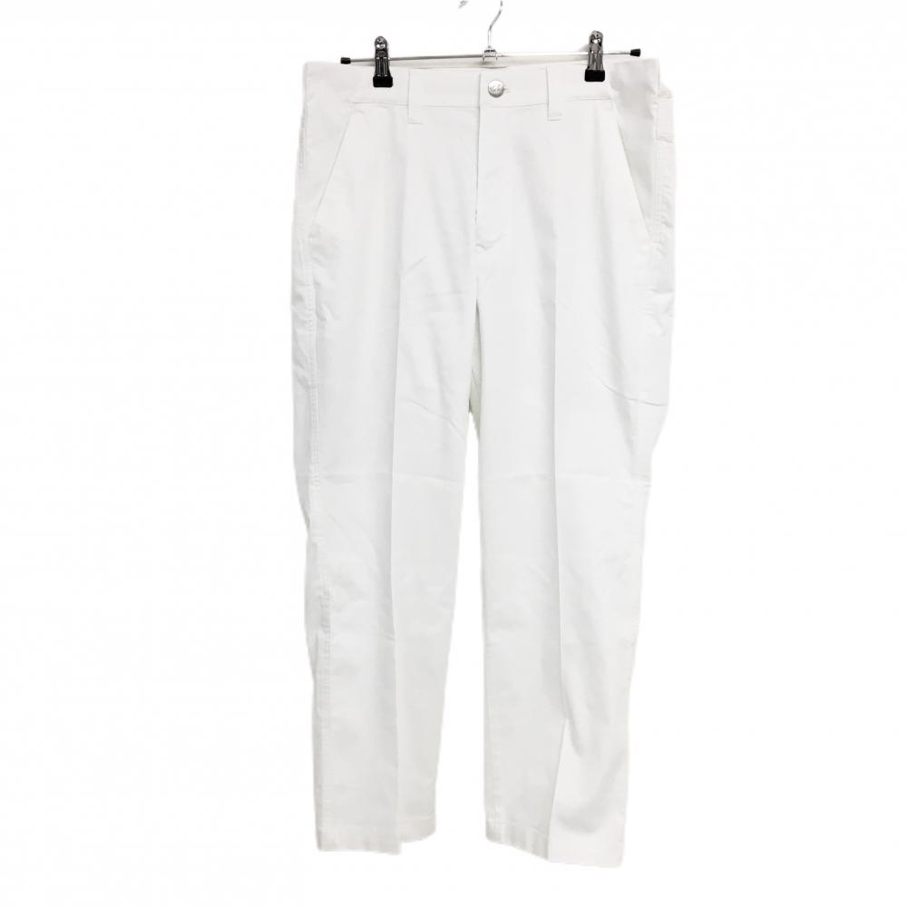 【超美品】ブリヂストン パンツ 白 無地 一部メッシュ裏地 メンズ 88 ゴルフウェア Bridgestone