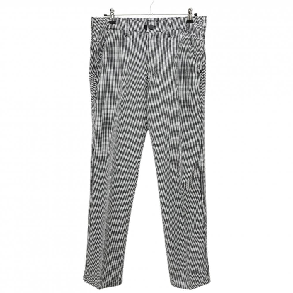 【美品】ブリヂストンゴルフ パンツ 黒×白 チェック 薄手 メンズ 85 ゴルフウェア Bridgestone