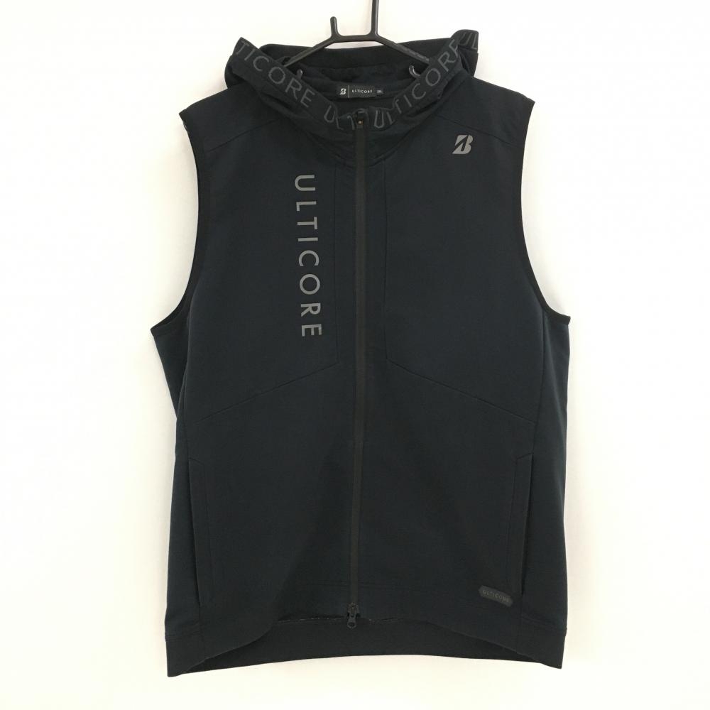 ブリヂストン フード付ジップベスト ダークネイビー ULTICORE メンズ 3L ゴルフウェア 大きいサイズ Bridgestone