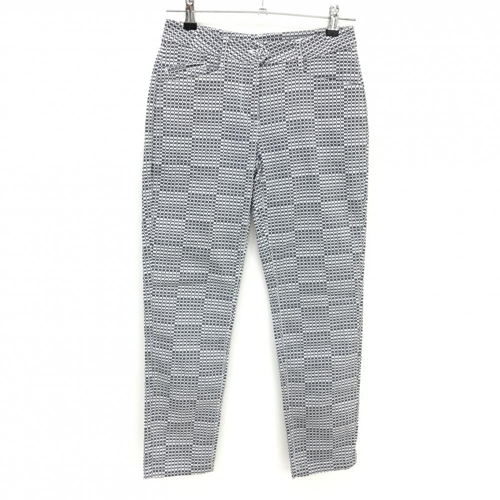 【美品】シェルボ パンツ ダークネイビー×白 チェック  レディース USA4-XS ゴルフウェア CHERVO