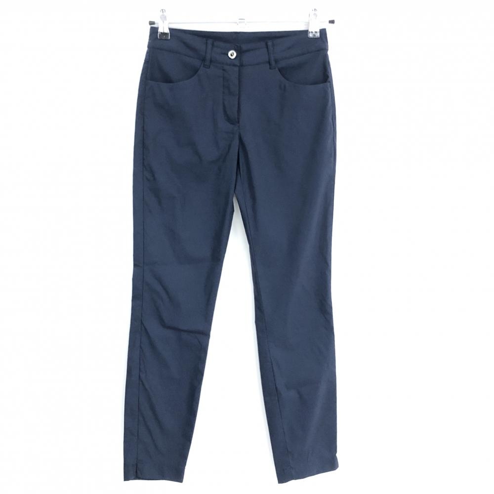 【美品】シェルボ パンツ ネイビー 後ろロゴ刺しゅう ストレッチ  レディース USA-XXS/2 ゴルフウェア CHERVO