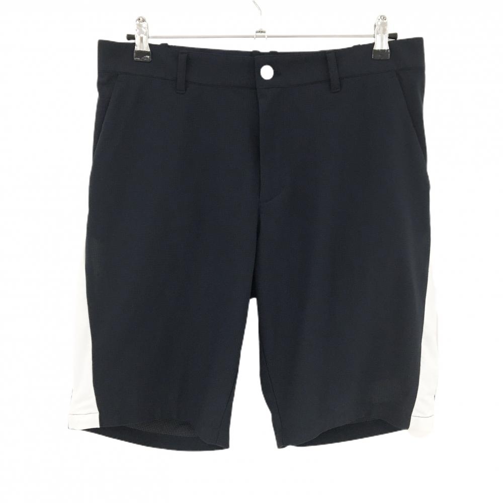 【美品】トミーヒルフィガー ハーフパンツ ネイビー×白 サイド切替 メッシュ調 メンズ XL ゴルフウェア Tommy Hilfiger Golf