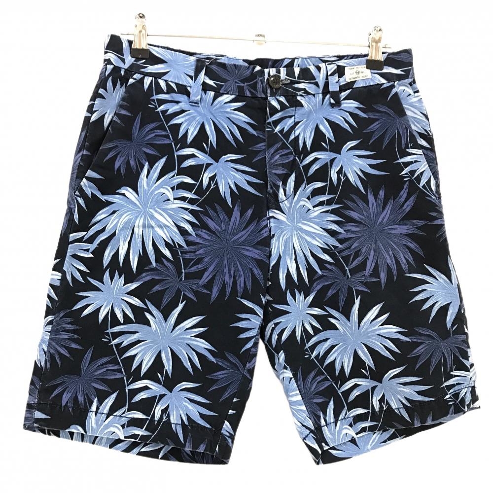 トミーヒルフィガー ハーフパンツ ネイビー×ライトブルー チーフ柄 メンズ 30 ゴルフウェア Tommy Hilfiger Golf