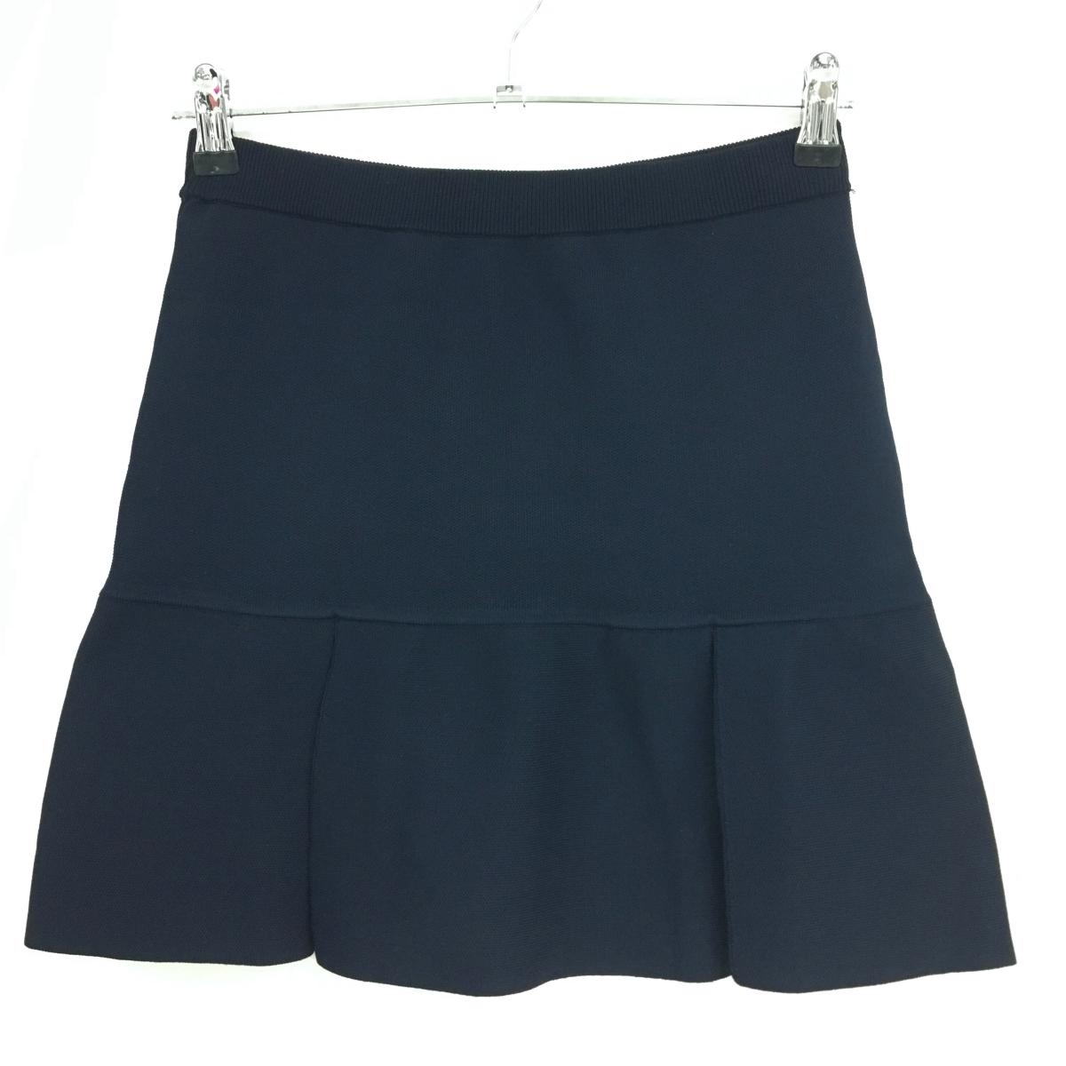 【美品】トミーヒルフィガーゴルフ ニットスカート ネイビー ボックスプリーツ レディース S ゴルフウェア Tommy Hilfiger Golf