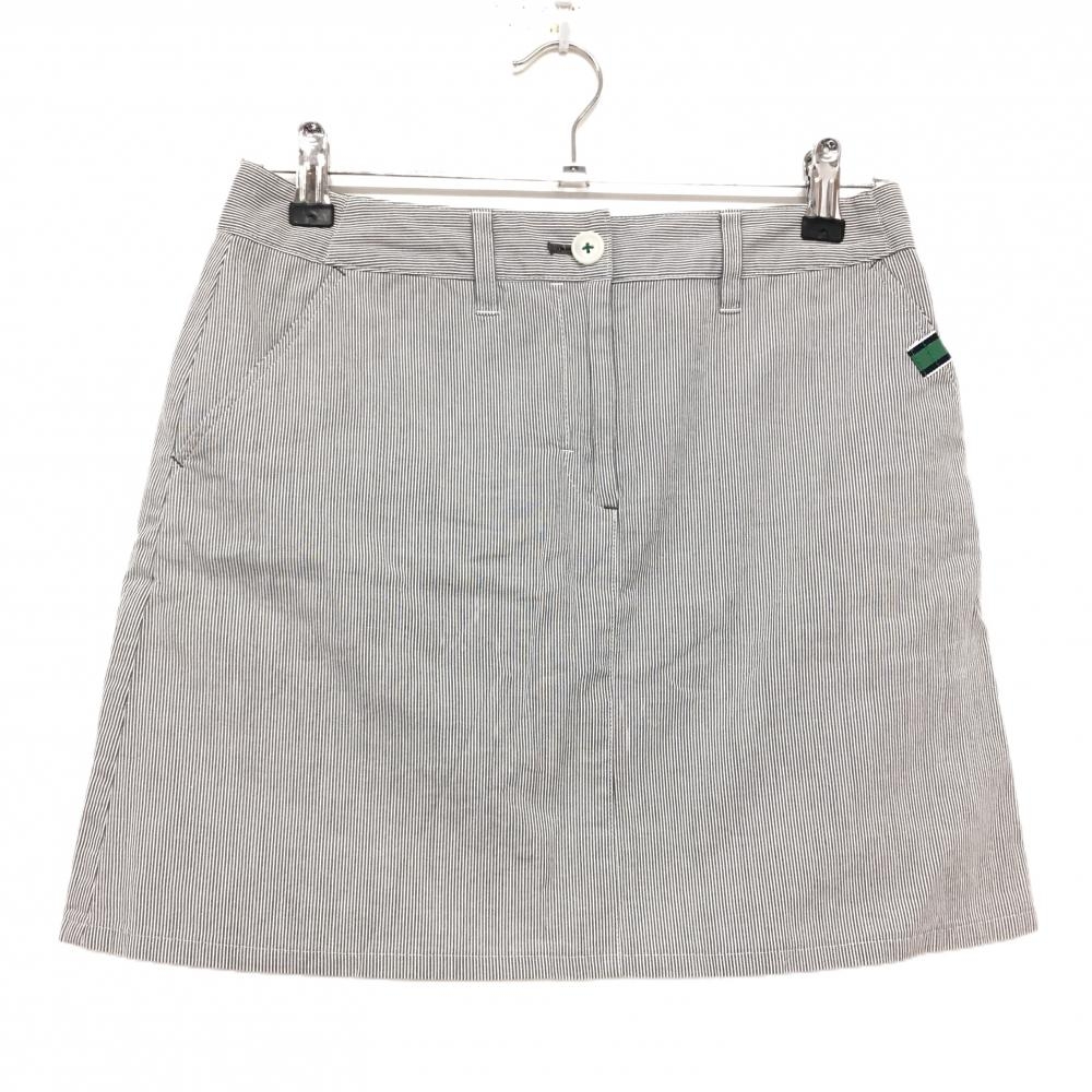 【美品】トミーヒルフィガーゴルフ スカート ダークグレー×白 細ストライプ レディース S ゴルフウェア Tommy Hilfiger Golf