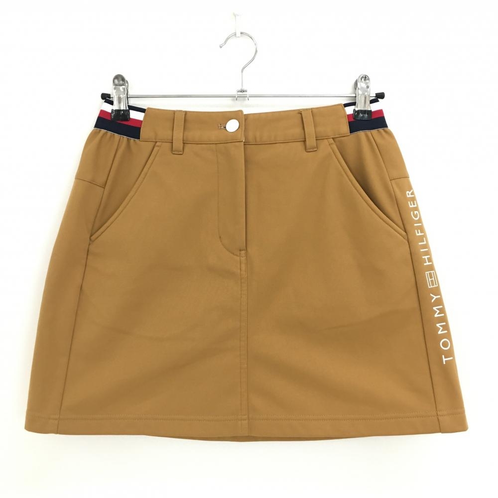 【超美品】トミーヒルフィガーゴルフ スカート ブラウン 裏起毛  撥水 防風 レディース M ゴルフウェア 2024年モデル Tommy Hilfiger Golf