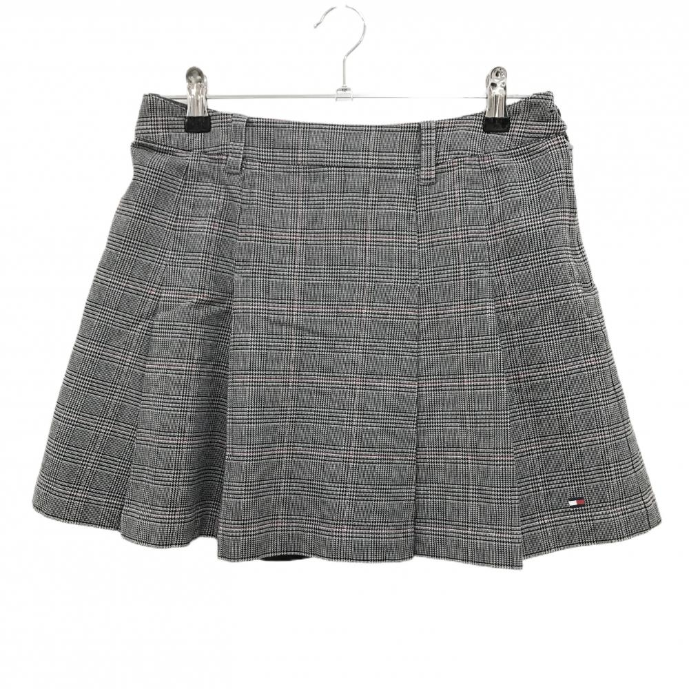 【超美品】トミーヒルフィガー スカート グレー×黒×レッド チェック レディース (M) ゴルフウェア Tommy Hilfiger Golf