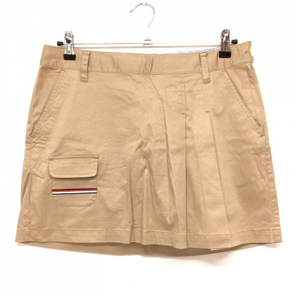 【美品】トミーヒルフィガー スカート ベージュ コットン混 前ポケット レディース LL ゴルフウェア Tommy Hilfiger Golf