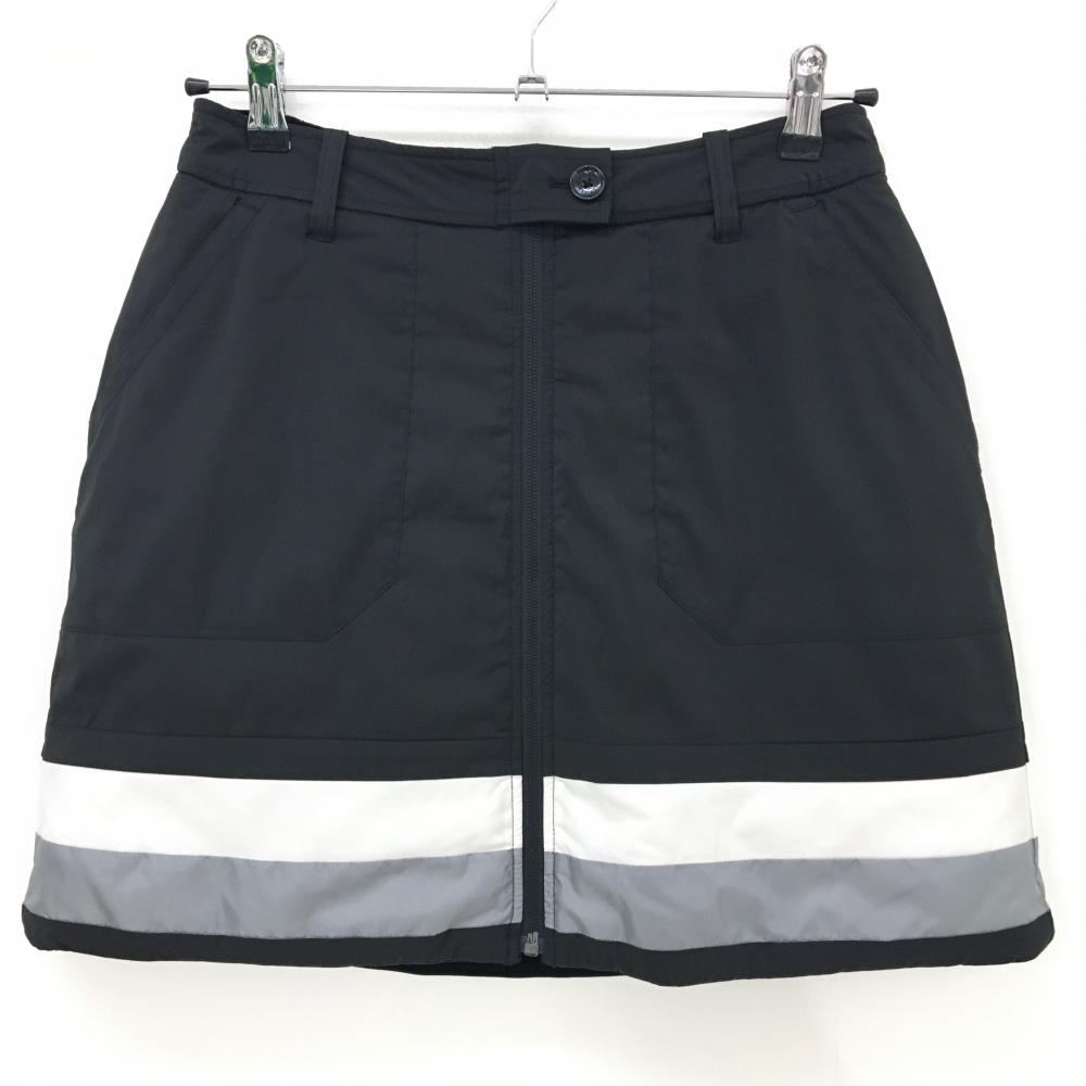 【超美品】トミーヒルフィガー リバーシブル中綿スカート 黒×グレー 裏スウェード調 レディース M ゴルフウェア Tommy Hilfiger Golf