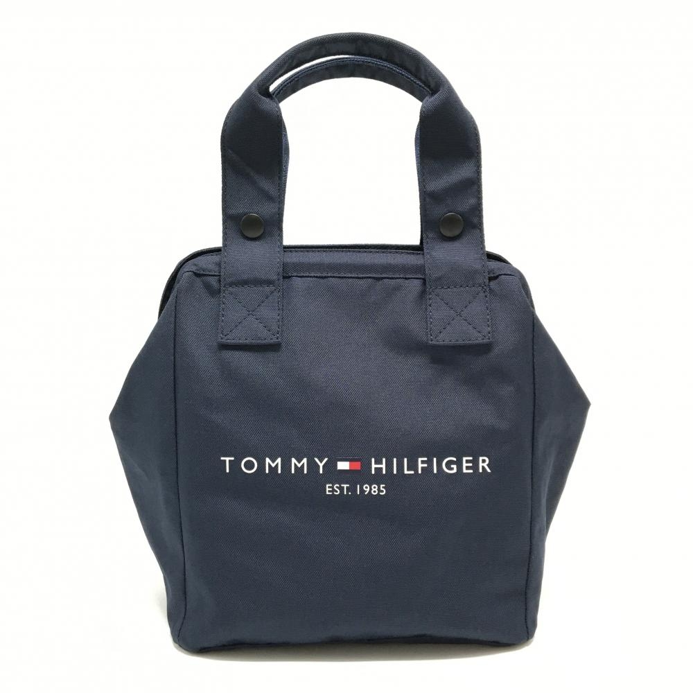 【超美品】トミーヒルフィガー 保冷カートバッグ ネイビー×白 ロゴプリント ゴルフ 2024年モデル Tommy Hilfiger Golf