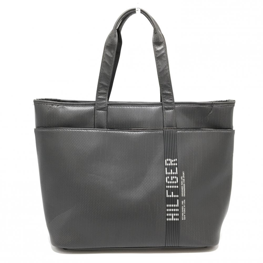 【美品】トミーヒルフィガー トートバッグ ダークグレー 地模様 ゴルフ Tommy Hilfiger Golf