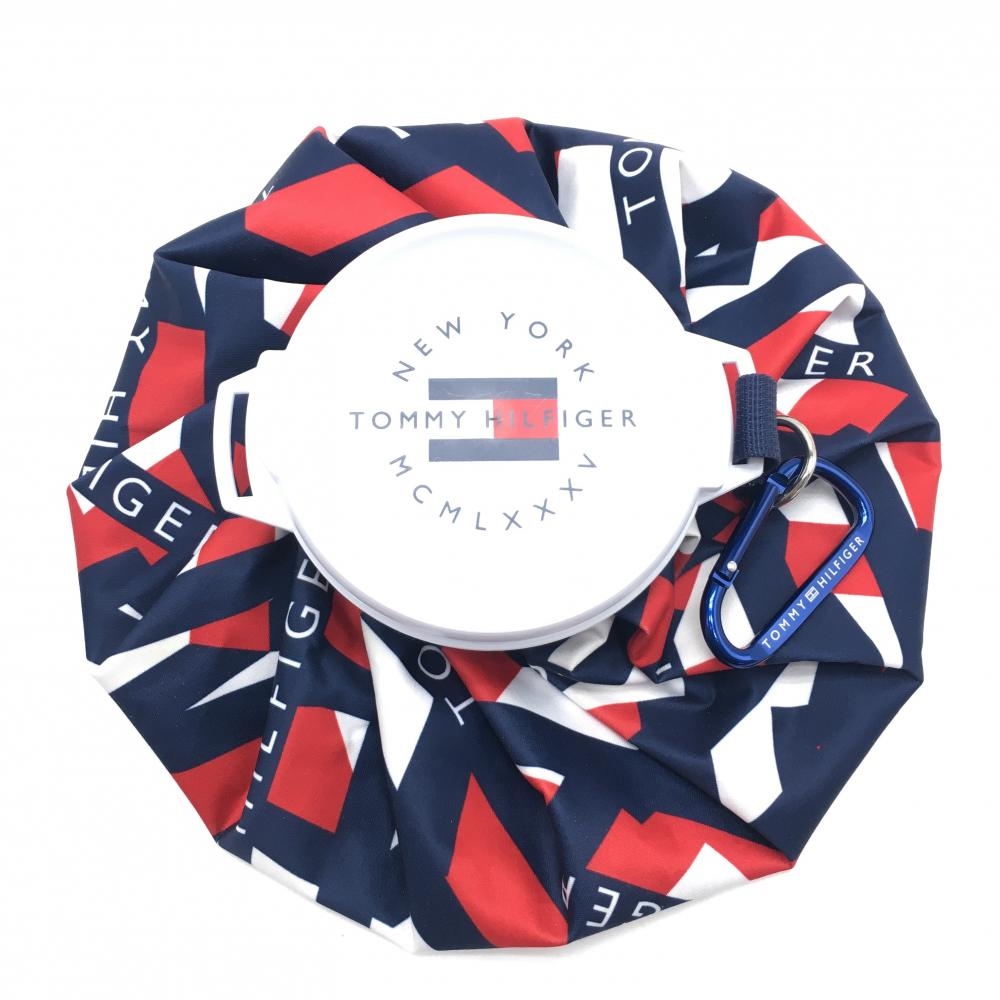 【超美品】トミーヒルフィガー 氷嚢 ネイビー×レッド ロゴ総柄 アイスバッグ  ゴルフ Tommy Hilfiger Golf