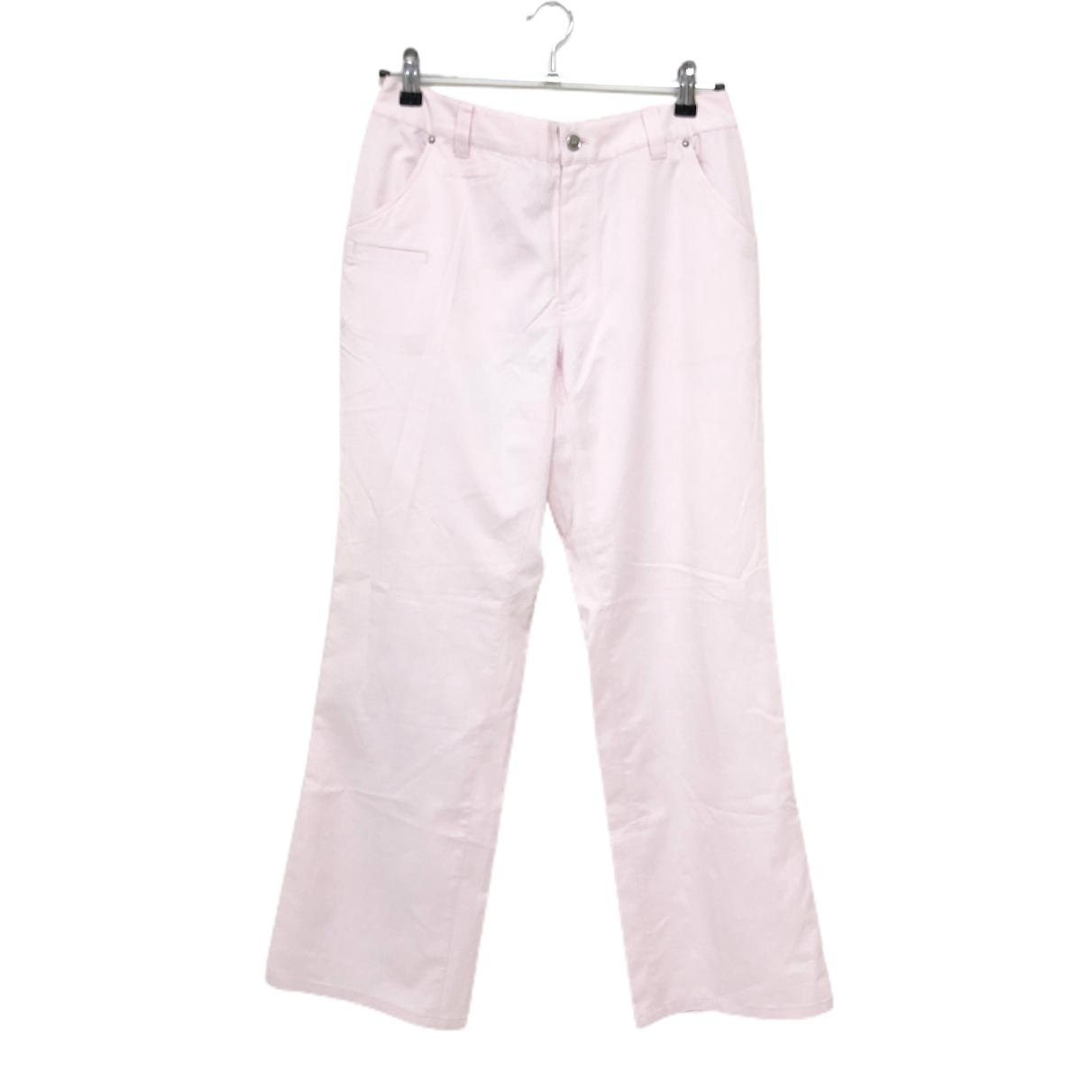 【美品】ポールスチュアートスポーツ パンツ ライトピンク シンプル 薄手  レディース 13 ゴルフウェア Paul Stuart SPORT