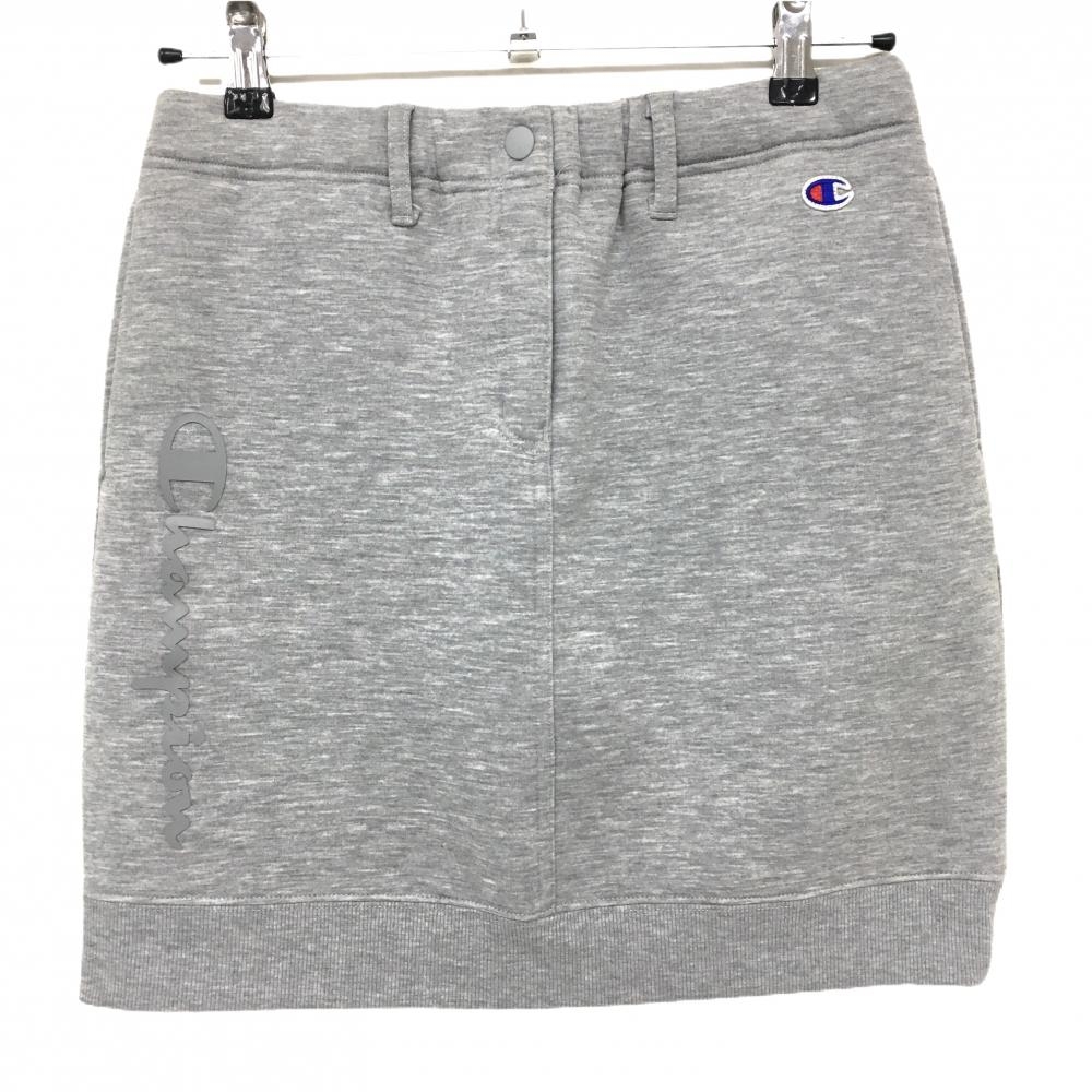 チャンピオン スカート グレー サイドロゴ 内側インナーパンツ  レディース LARGE ゴルフウェア Champion