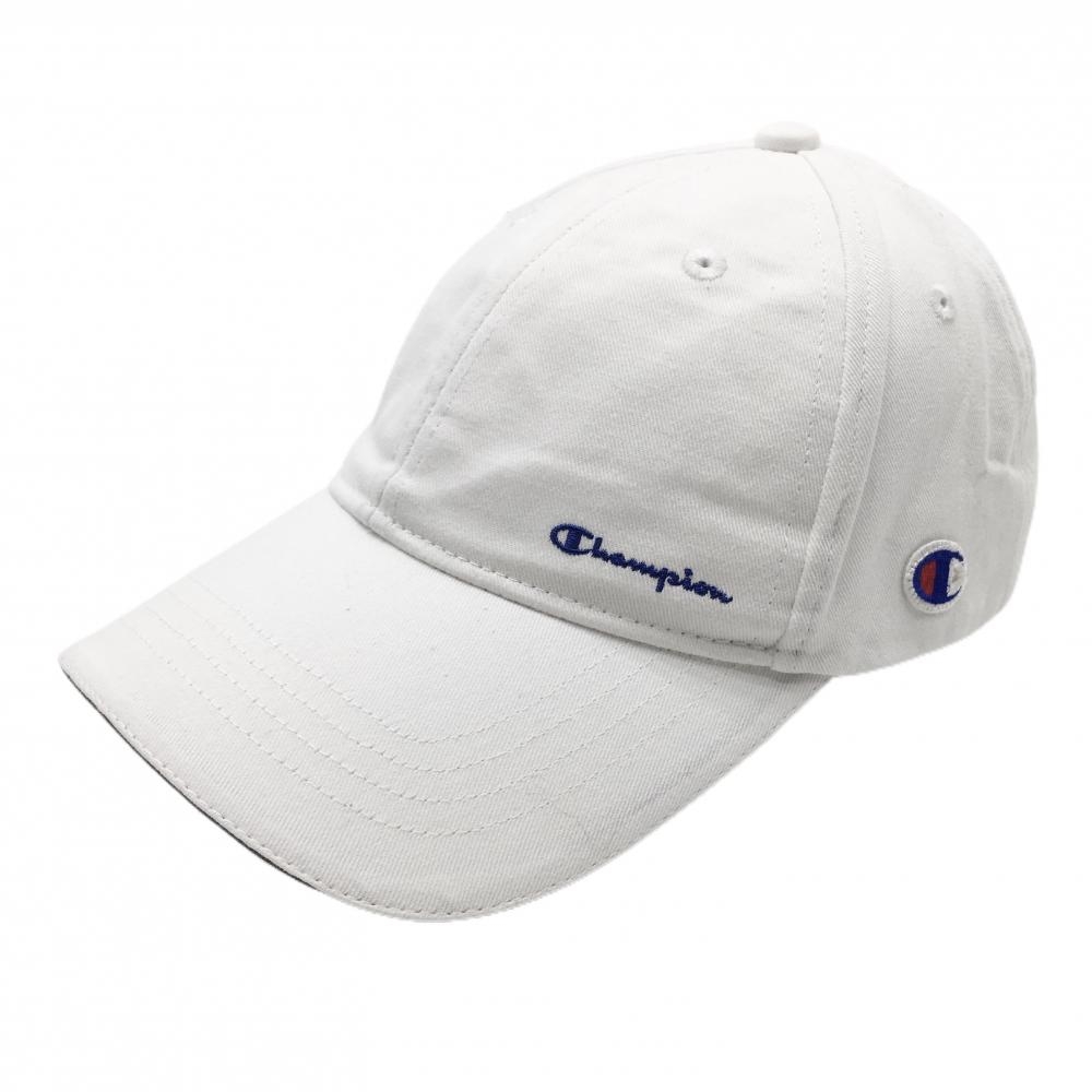 【超美品】チャンピオン キャップ 白 ロゴ刺しゅう  57～59cm  ゴルフウェア Champion