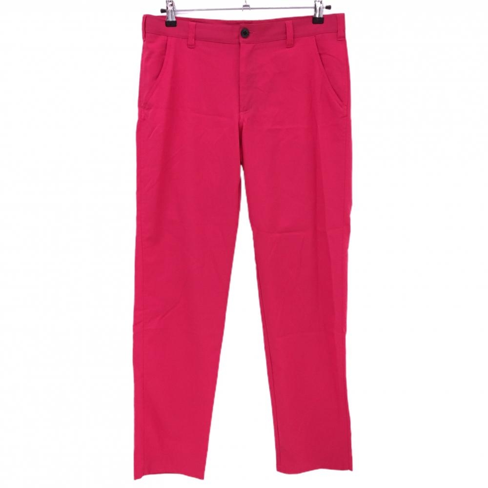 【美品】クランク パンツ ピンク メッシュ調 シンプル  レディース O ゴルフウェア CLUNK