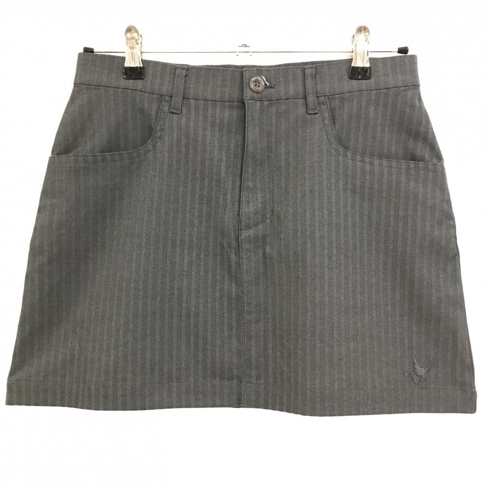 【超美品】クランク スカート グレー ヘリンボーン織生地  レディース M ゴルフウェア CLUNK