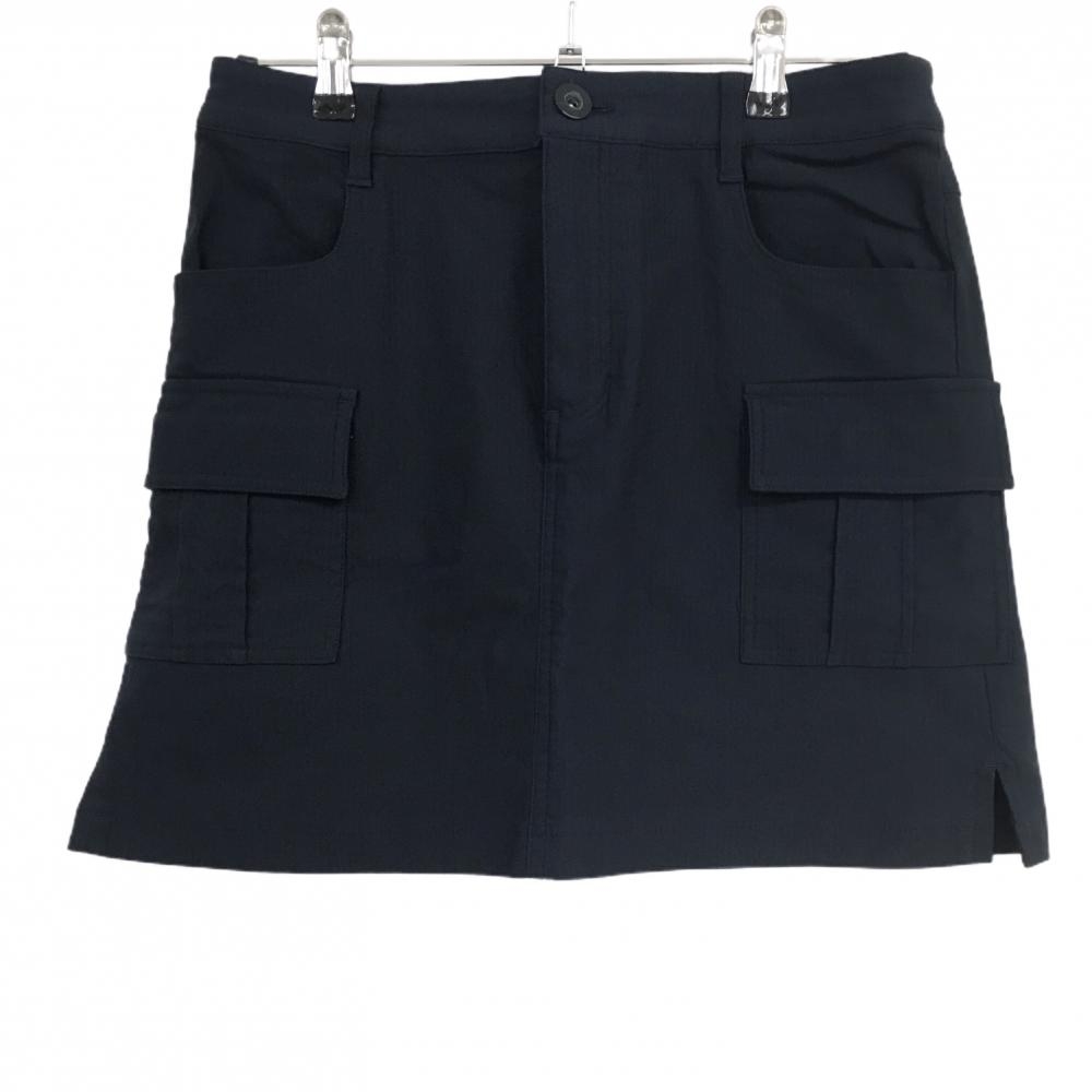 【超美品】クランク カーゴスカート ネイビー ストレッチ レディース M ゴルフウェア CLUNK