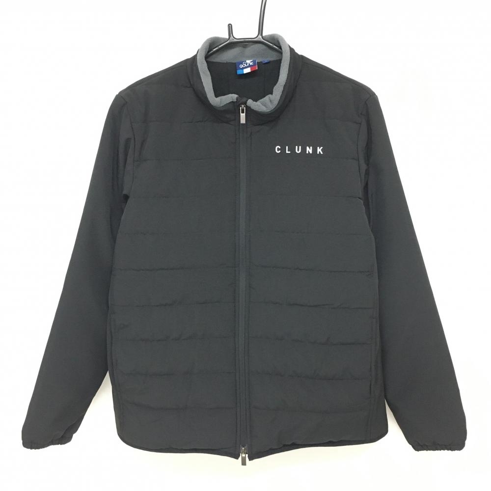 【超美品】クランク 中綿ジャケット 黒 裏起毛 サイド・背中リブ レディース L ゴルフウェア CLUNK