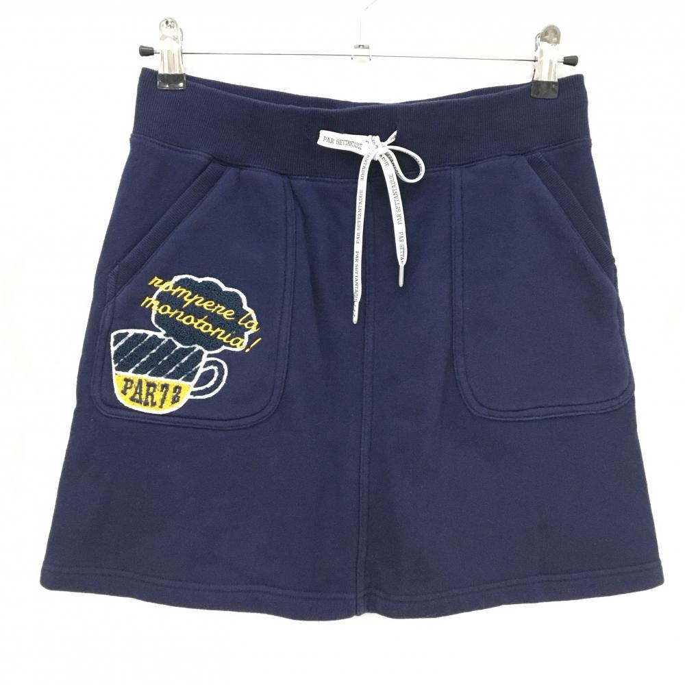 パーセッタンタドゥエ スカート ネイビー ウエストゴム レディース M ゴルフウェア PAR72