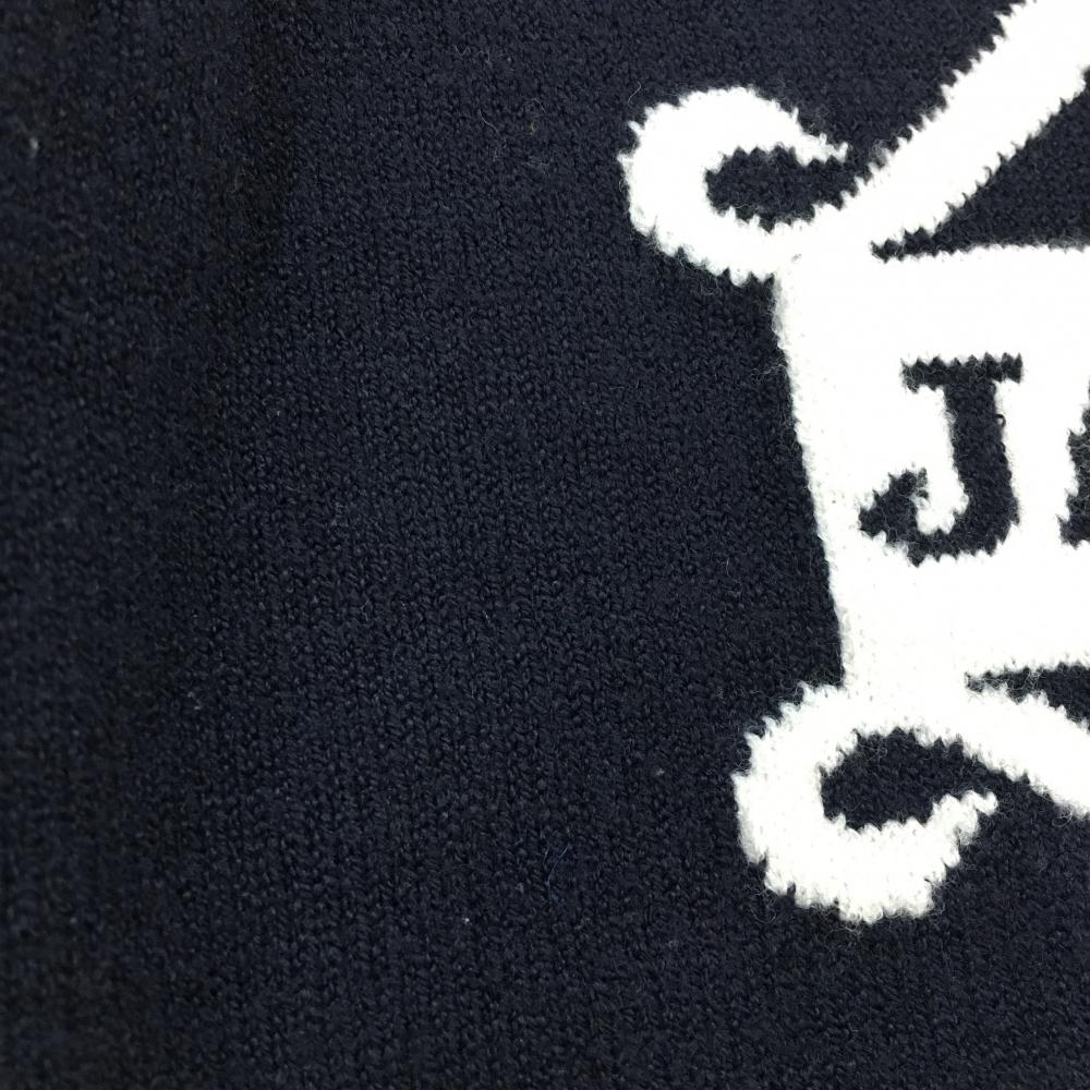 ジャックバニー セーター ネイビー×白 ニット フロントロゴ ジュニア・キッズ 130 ゴルフウェア Jack Bunny 中古ゴルフウェア 通販サイトReonard(レオナード)